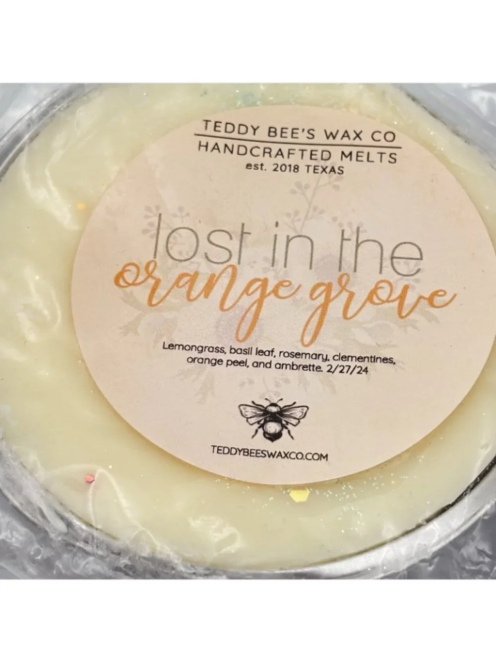 2 Teddy Bee’s Vendor Wax Melts Mixed Size Soufflés Black Fyre Lost Orange Grove